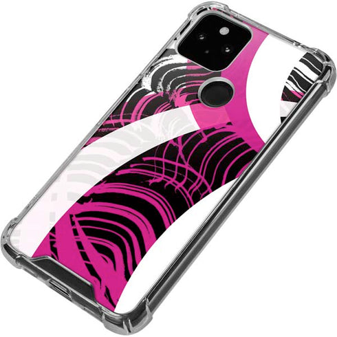 Pink and White Hipster Google Pixel 5 Clear Case